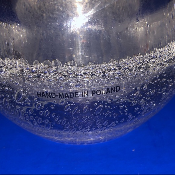 Décor Accent Abstract Art Polished Glass orb Sphere Bud Vase Paperweight Bubbles - Picture 9 of 9